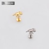 TRICERATOPS DINOSAUR CHARM TOP THREADLESS PUSH IN ASTM F136 IMPLANT GRADE TITANIUM LABRET SET TRICERATOPS DINOSAUR CHARM TOP THREADLESS PUSH IN ASTM F136 IMPLANT GRADE TITANIUM LABRET SET